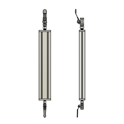 32-459014N-1 MODULAR SOLUTIONS PNEUMATIC PLATE 45MM X 90MM WITH GASKET 1/4 NPT THREADED CENTER THRU HOLE
